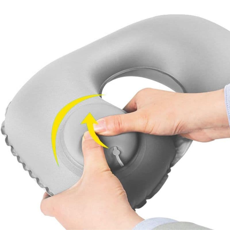 B10_tds0623_Dmuchana poduszka podróżna Gray z pompką