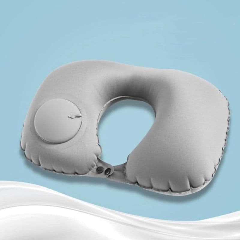 B10_tds0623_Dmuchana poduszka podróżna Gray z pompką