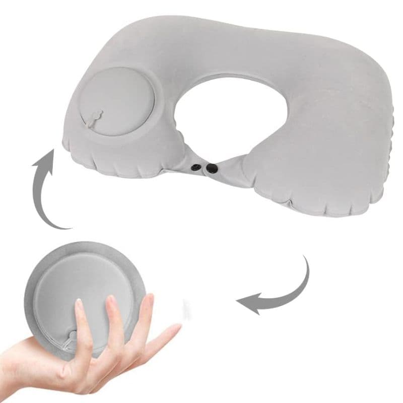 B10_tds0623_Dmuchana poduszka podróżna Gray z pompką