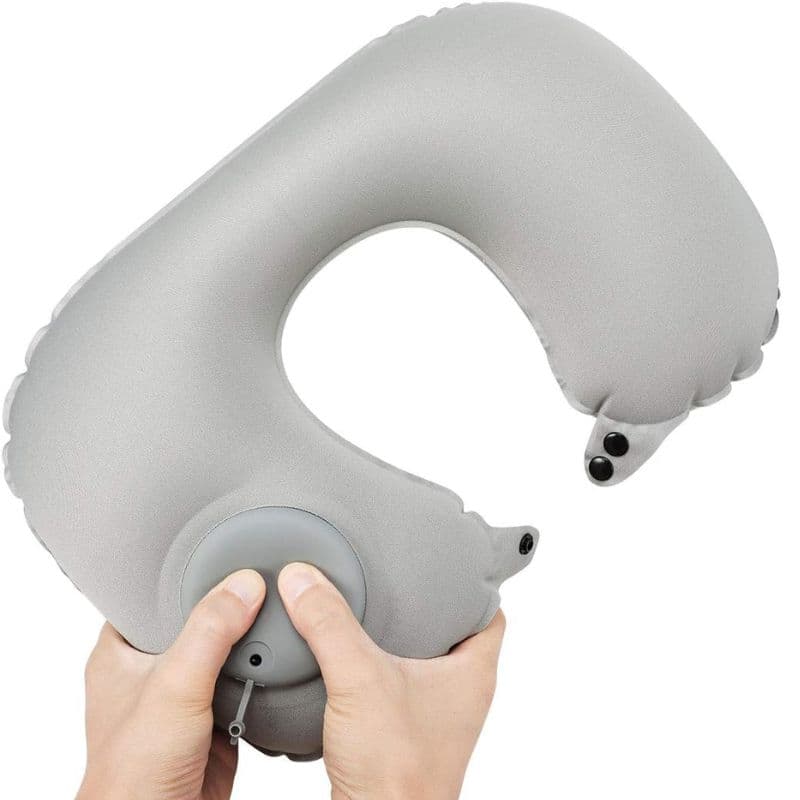 B10_tds0623_Dmuchana poduszka podróżna Gray z pompką