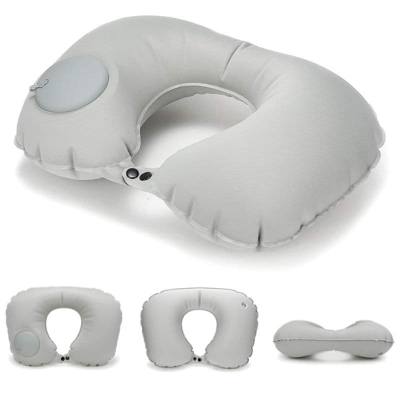 B10_tds0623_Dmuchana poduszka podróżna Gray z pompką