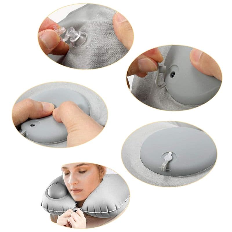 B10_tds0623_Dmuchana poduszka podróżna Gray z pompką